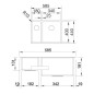 Blanco Claron 340/180 - Évier, 585x440 mm, gauche, inox 521607 Blanco Claron 340/180 - Évier, 585x440 mm, gauche, inox 521607