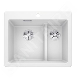 Blanco Pleon 6 Split - Évier en Silgranit, 615x510 mm, InFino, blanc 521693