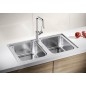 Blanco Lemis 8 - Évier, 860x500 mm, inox brossé 523039