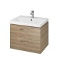 Cersanit Lara - Meuble avec lavabo, 45x59x45 cm, 2 tiroirs, noyer S801-143-DSM Cersanit Lara - Meuble avec lavabo, 45x59x45 cm, 2 tiroirs, noyer S801-143-DSM