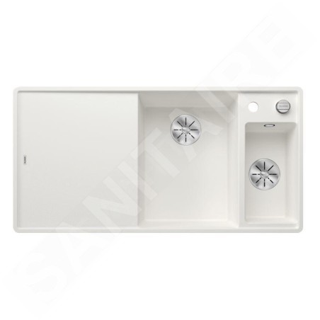 Blanco Axia III 6 - Évier en silgranit, 990x500 mm, avec commande de vidage et accessoires, InFino, blanc 523486