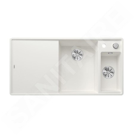 Blanco Axia III 6 - Évier en silgranit, 990x500 mm, avec commande de vidage et accessoires, InFino, blanc 523492