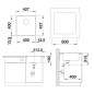 Blanco Subline 400 - Évier en silgranit, 427x427 mm, InFino, blanc 523497 Blanco Subline 400 - Évier en silgranit, 427x427 mm, InFino, blanc 523497