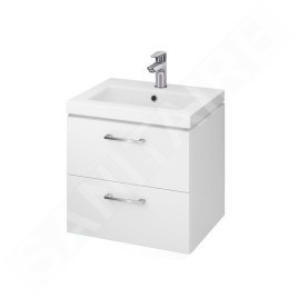 Cersanit Lara - Meuble avec lavabo, 46x49x40 cm, 2 tiroirs, blanc S801-146-DSM