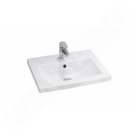 Cersanit Lara - Meuble avec lavabo, 46x49x40 cm, 2 tiroirs, blanc S801-146-DSM