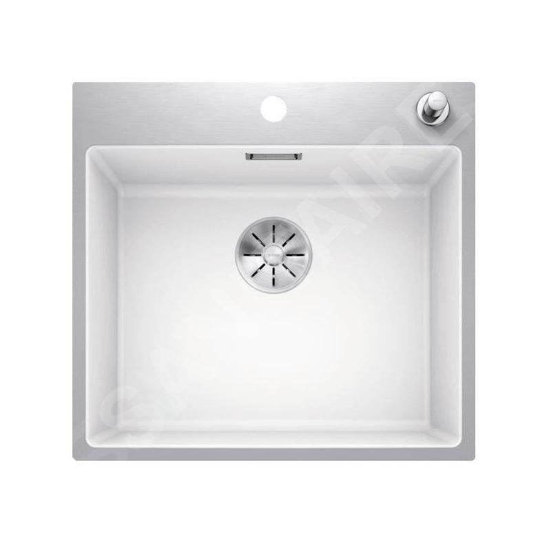 Blanco Subline 500 - Évier en silgranit, 543x510 mm, avec commande de vidage, SteelFrame, InFino, blanc 524112