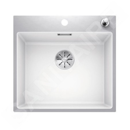 Blanco Subline 500 - Évier en silgranit, 543x510 mm, avec commande de vidage, SteelFrame, InFino, blanc 524112