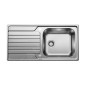 Blanco Dinas XL 6 - Évier, 1000x500 mm, avec commande du vidage, inox brossé 524255