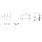 Cersanit Lara - Meuble avec lavabo, 45x59x45 cm, 2 tiroirs, blanc S801-147-DSM Cersanit Lara - Meuble avec lavabo, 45x59x45 cm, 2 tiroirs, blanc S801-147-DSM