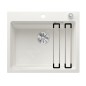 Blanco Etagon 6 - Évier en silgranit 600x510 mm, avec commande de vidage et accessoires, InFino, blanc 524533