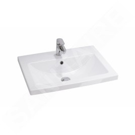 Cersanit Lara - Meuble avec lavabo, 45x59x45 cm, 2 tiroirs, blanc S801-147-DSM