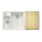 Blanco Axia III 6 - Évier en silgranit 1000x510 mm, avec commande de vidage et accessoires, InFino, blanc 524647