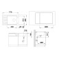 Blanco Elon XL 6 - Évier en silgranit, 770x490 mm, avec commande de vidage et accessoires, InFino, anthracite 524854