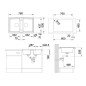 Blanco Lexa 8 - Évier en Silgranit, 780x500 mm, InFino, anthracite 524960