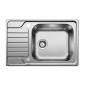 Blanco Dinas XL 6 - Évier, 780x500 mm, avec commande du vidage, inox brossé 525120