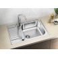 Blanco Dinas XL 6 - Évier, 780x500 mm, avec commande du vidage, inox brossé 525120