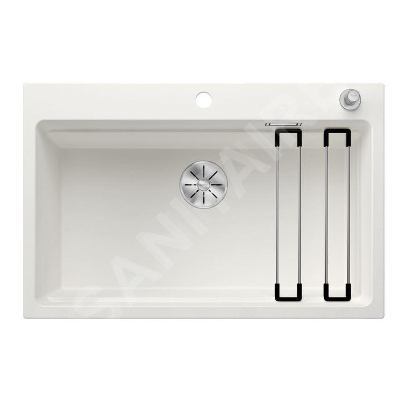 Blanco Etagon 8 - Évier en silgranit, 780x510 mm, avec commande de vidage et accessoires, InFino, blanc 525181