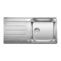 Blanco Classimo - Évier, 100x50 mm, avec commande du vidage, InFino, inox brossé 525327