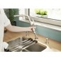 Blanco Lanora F - Mitigeur d'évier, sous fenêtre, inox brossé 526181