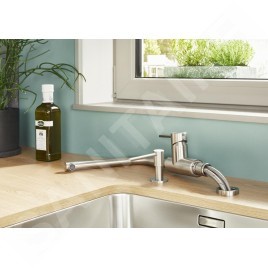 Blanco Lanora F - Mitigeur d'évier, sous fenêtre, inox brossé 526181