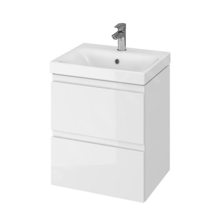 Cersanit Moduo - Meuble avec lavabo, 57x49x40 cm, 2 tiroirs, blanc S801-230-DSM