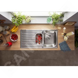 Blanco Lantos II - Évier, 1000x500 mm, avec commande de vidage et accessoires, inox brossé 526628