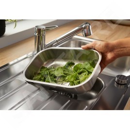 Blanco Lantos II - Évier, 1000x500 mm, avec commande de vidage et accessoires, inox brossé 526628