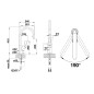 Blanco Carena S - Mitigeur d'évier avec douchette extractible, blanc doux/chrome 526931