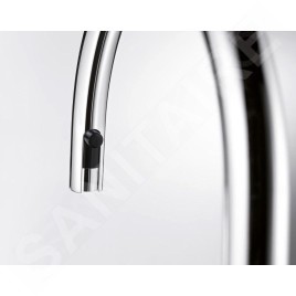 Blanco Carena S - Mitigeur d'évier avec douchette extractible, blanc doux/chrome 526931