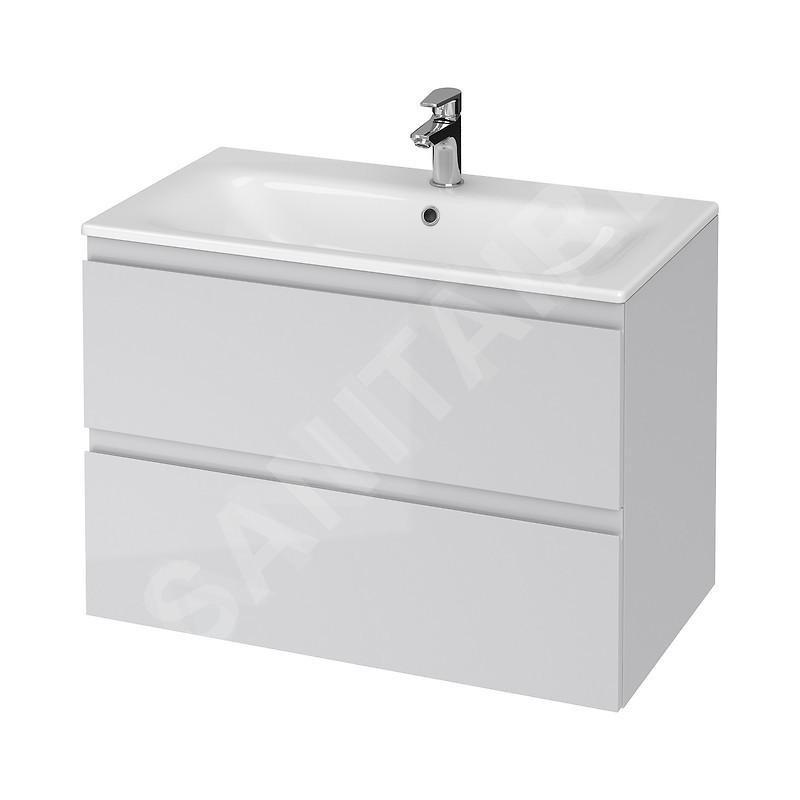 Cersanit Moduo - Meuble avec lavabo, 57x80x45 cm, 2 tiroirs, gris S801-315-DSM Cersanit Moduo - Meuble avec lavabo, 57x80x45 cm, 2 tiroirs, gris S801-315-DSM