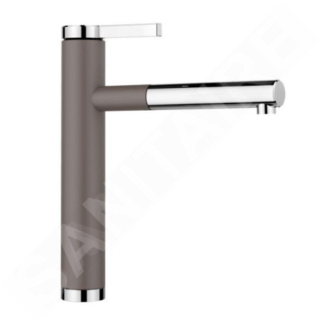 Blanco Linee S - Mitigeur d'évier avec bec extractible, gris/chrome 526956