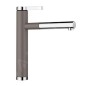 Blanco Linee S - Mitigeur d'évier avec bec extractible, gris/chrome 526956