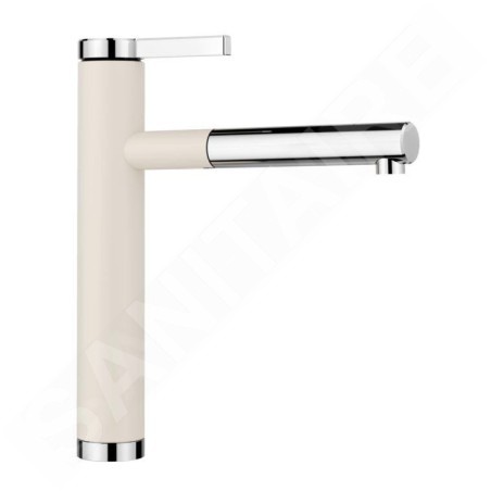 Blanco Linee S - Robinetterie d’évier avec bec extractible, blanc doux/chrome 526957