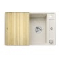 Blanco Axia III 45 - Évier en silgranit, 770x500 mm, avec accessoires, InFino, blanc doux 527038