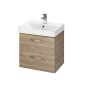Cersanit Lara - Meuble avec lavabo, 46x49x35 cm, 2 tiroirs, noyer S801-322-DSM Cersanit Lara - Meuble avec lavabo, 46x49x35 cm, 2 tiroirs, noyer S801-322-DSM