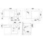 Blanco Axia III 6 - Évier en silgranit 1000x510 mm, avec commande de vidage et accessoires, InFino, blanc doux 527043