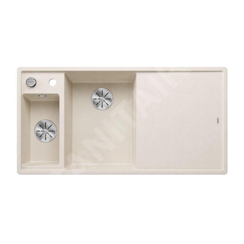 Blanco Axia III 6 - Évier en silgranit 1000x510 mm, avec commande de vidage et accessoires, InFino, blanc doux 527044