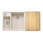 Blanco Axia III 6 - Évier en silgranit 1000x510 mm, avec commande de vidage et accessoires, InFino, blanc doux 527044