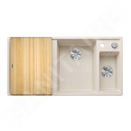 Blanco Axia III 6 - Évier en silgranit 1000x510 mm, avec commande de vidage et accessoires, InFino, blanc doux 527046