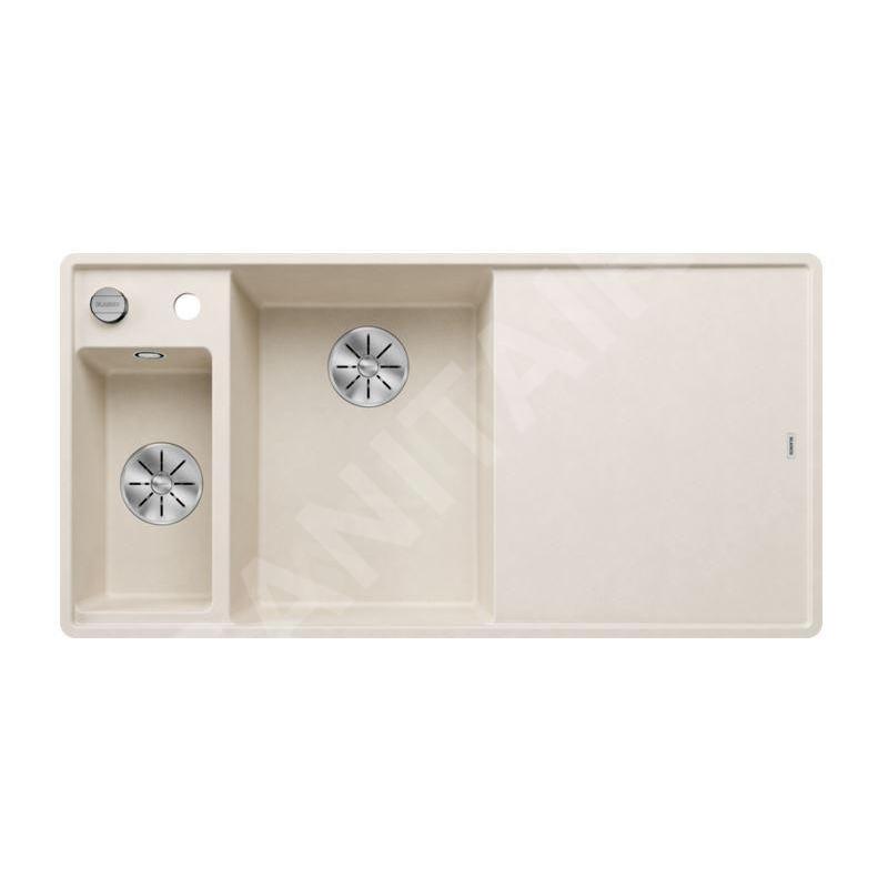 Blanco Axia III 6 - Évier en silgranit, 990x500 mm, avec commande de vidage et accessoires, InFino, blanc doux 527047