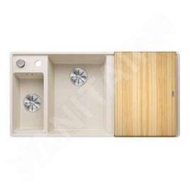 Blanco Axia III 6 - Évier en silgranit, 990x500 mm, avec commande de vidage et accessoires, InFino, blanc doux 527047
