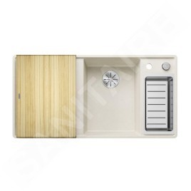 Blanco Axia III 6 - Évier en silgranit, 990x500 mm, avec commande de vidage et accessoires, InFino, blanc doux 527050