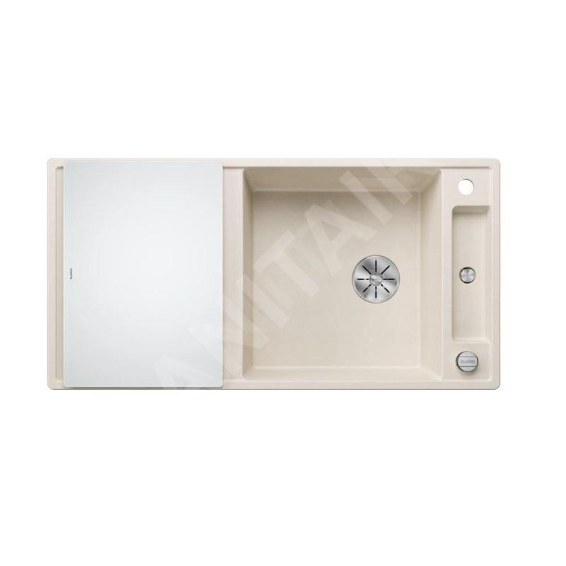 Blanco Axia III XL 6 - Évier en silgranit 1000x510 mm, avec commande de vidage et accessoires, InFino, blanc doux 527051
