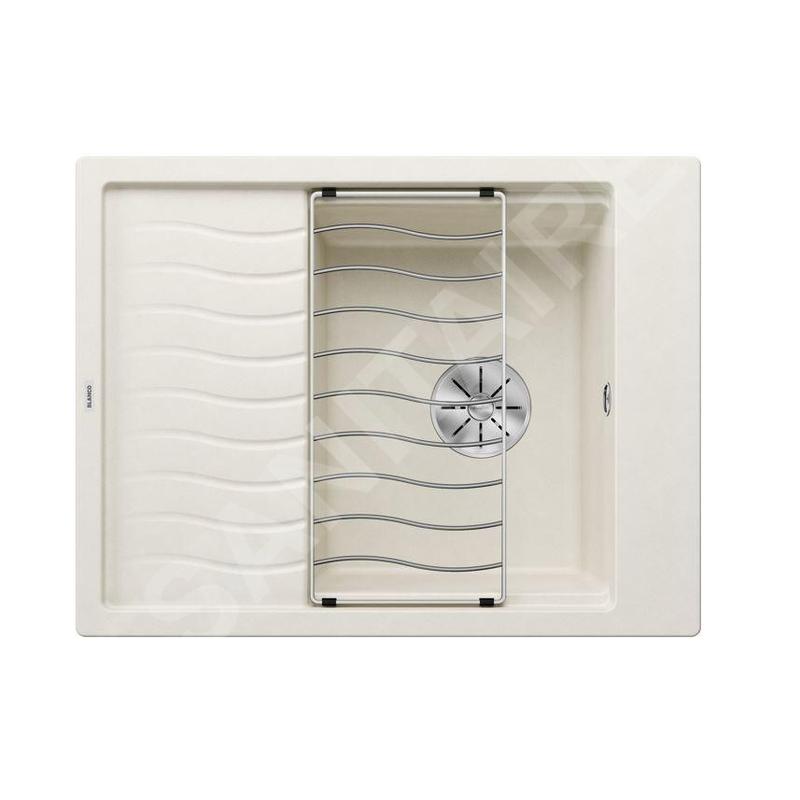 Blanco Elon 45 - Évier en silgranit, 650x500 mm, avec accessoires, InFino, blanc doux 527067