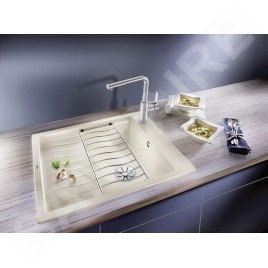 Blanco Elon 45 - Évier en silgranit, 650x500 mm, avec accessoires, InFino, blanc doux 527067