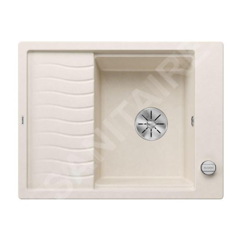 Blanco Elon 45 - Évier en silgranit, 650x500 mm, avec commande de vidage et accessoires, InFino, blanc doux 527068