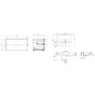 Cersanit Lara - Meuble avec lavabo, 45x79x45 cm, 2 tiroirs, noyer S801-339-DSM Cersanit Lara - Meuble avec lavabo, 45x79x45 cm, 2 tiroirs, noyer S801-339-DSM