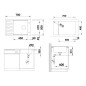 Blanco Elon XL 6 - Évier en silgranit, 780x500 mm, avec commande de vidage et accessoires, InFino, blanc doux 527070