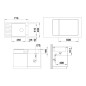 Blanco Elon XL 6 - Évier en silgranit, 770x490 mm, avec commande de vidage et accessoires, InFino, blanc doux 527071