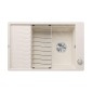 Blanco Elon XL 6 - Évier en silgranit, 770x490 mm, avec commande de vidage et accessoires, InFino, blanc doux 527071